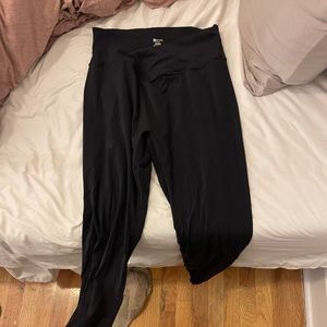 Large buff bunny siren leggings, with cross front waist